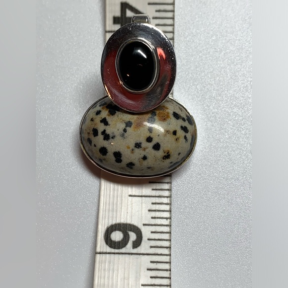 Silpada EXT RARE DALMATIAN JASPER SET - Bracelet - Ring - Pendant Sterling - Picture 10 of 16
